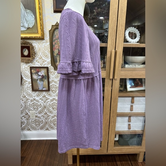 Boho Elegant casual Purple Women's Dress size medium - Picture 3 of 5